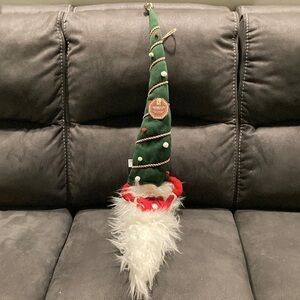 NEW Balsam & Fir Rustic Holiday Door Hanging JOY Christmas Gnome w/Bell